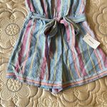 frame denim Frame Linen Striped Romper NEW Size Small Photo 7