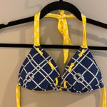 Sperry  Top-Sider Bikini Top Navy Blue Yellow Sailor Knots Anchors Size XS Small Photo 1