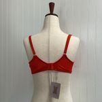 SAVAGE x FENTY Dolled Up Lace Quarter Cup Bra Orange Floral Size 38B NWT Photo 4