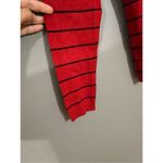 Covington  Red And Black Striped Crew Neck Sweater Size Medium Photo 3