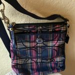 Coach : Navy & Pink Tartan Plaid Crossbody Bag- Silver Tone Photo 12