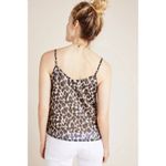 Heartloom Leopard Print Button Camisole in Olive Green Cream & Navy size XS Photo 3