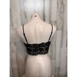 Luxxel  Black Lace Cropped Bralette Top Size M Photo 1