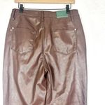 Judy Blue  Faux Leather Straight Leg Pants Size 9/29 Tummy Control High Rise Photo 6