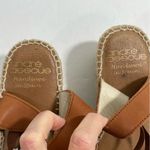 Andre Assous Dainty Womens Leather‎ Slingback Espadrille Wedge Sandal Sz 6 Shoes Brown Photo 6