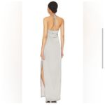 NWT OW Collection Saga Satin‎ Maxi Dress Grey Sz Medium $250 Gray Photo 3