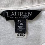 Ralph Lauren Lauren  Women's‎ 67 Appliqué Polo Shirt Beige Cream Stretch Piqué 2X Photo 3