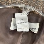 Newport News Coat Womens 4 Brown Embroidered Floral Long Jacket Boho Cottagecore Photo 7