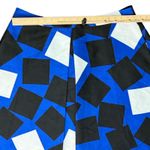 Lane Bryant Blue Black White Squares Geometric A-Line Pleated Full Skirt size 20 Photo 2