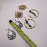 Lot Of 3 Costume Jewelry Dangle Drop Costume Earrings Pierced Mix Gold Tone Photo 10