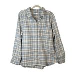 Croft & Barrow Flannel Shirt Size XXL Light Blue Plaid The Extra Soft Twill NWT Photo 1