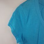 SO  L Turquoise Short Sleeved Tee Top Photo 4