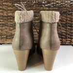 Nautica Taupe Korce Lace-Up Wedge Ankle Boots Photo 9