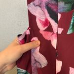 Fame and Partners  Floral-Print A-Line‎ Halter Gown Maroon Sz 2 Formal Prom Party Photo 13