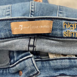 7 For All Mankind Luxe Vintage High Waist Slim Kick Sequined Jeans, Blue Size 31 Photo 7