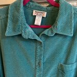Vintage 90's Wide Wale Corduroy Shacket Shirt Jacket Chore Coat Sz 1X Blue Plus Photo 3