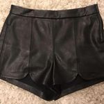 H&M Black leather Shorts  Photo 0