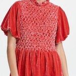 Free People NWT  Medium Gum Drop Mini Dress Red / Tangerine Photo 0