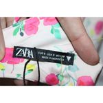 ZARA NWT Womens  Pink Floral Spaghetti Strap Back Tie Crop Top Halter Tank Size S Photo 2