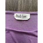 Peach Love California  Purple Long Sleeve Bodysuit Size Small Photo 10