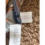 Palme Blue Tropical Palm Bird Metallic Stripe Tassel Fringe Scarf Wrap Accessory Photo 7