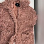 Forever 21 Plus 3X Shag Coat Jacket Teddy Fuzzy Pink Snap Front Peak Collar Photo 5