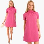 Staud Ilana Mini Bow Back Trapeze Dress Lollipop Pink Small Photo 10