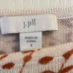 J.Jill  Cream and Brown Patterned Long Sleeve Knit Top Photo 1