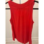 Sonoma  Sleeveless Braided Beaded Neckline Trim Womens Size L Vibrant Orange Top Photo 2