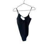 Alix Nyc Dorest Asymmetrical Neckline Cutout Bodysuit Small Black Photo 3