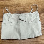 ZARA  Babydoll Corset Crop Top Adjustable Straps Beige Festival XS Photo 0