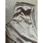 Bailey 44 Satin Sleeveless Top Sand Color Size Medium Mock Neck keyhole‎ back Photo 4