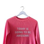 Xhilaration Graphic Pink Cotton Long Sleeves Women’s l Crewneck Top XS #1074 Photo 1