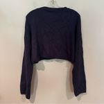 Edikted Knit Bow Cropped Sweater Women's XS/S Navy Boho Dainty Coquette Girl Photo 7