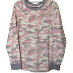 Kensie New pink camo fuzzy sweatshirt pajama top Sz XL Photo 0