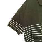 Coofandy Green & White Striped Collared Sweater Size L Photo 1