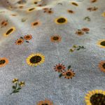 White Stag Cottage Blue Soft Sunflower Fall Printed Long Sleeve Turtleneck Shirt NEW Photo 6