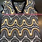 ABS Allen Schwartz  Retro Y2K 70s Style Dress‎ Womens Large Square Neck Stretch Photo 7