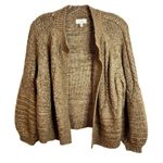Lucky Brand Balloon Sleeve Open Cardigan Womens Size Small Wool Blend Camel Photo 1