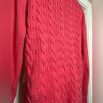 Talbots Classic Red Textured Ribbed Crewneck Women’s Long Sleeve Rope Sweater Photo 6