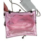 Cache  Pink Hidden 22" Chain Strap Satin Bead Purse Bag Top Metal Frame NWT $58 Photo 5