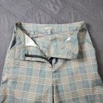 ASOS Womens Plaid Flat Front Wide Leg Pants Size 8 Grey Preppy Streetwear Gray Photo 3