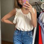 1. State  Cream Ruffle Halter Camisole Top Sz Small Photo 0