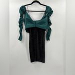 NBD  Cecily Mini Dress in Green & Black Photo 7