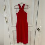 Likely Avie Gathered‑Neck Side‑Slit Midi Dress Red M NWT Halter Column Dress Photo 6