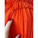 MARIA LUCIA HOHAN Maella Silk Tent Dress Red Chiffon Ruffled Plisse Halter Gown Size 10 Photo 8