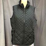 Andrew Marc Black Sleeveless Quilted Womens Zip-Up Vest medium Photo 0
