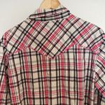 Rough Hat Plaid Western Snap Front Shirt Pink Size XL Photo 5