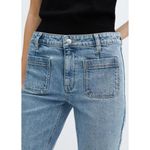 Mango Flared Cropped Jeans with Pockets Alex Medium Blue NWT Size 4 Photo 7