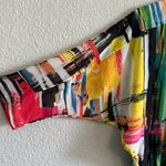 John Mark  Colorful Abstract Sheer Blouse Size Medium EUC‎ Photo 1